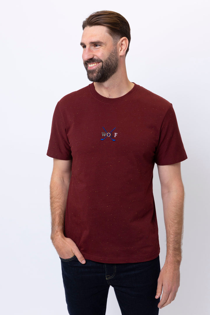 Boston Short Sleeve T-Shirt in Burgundy