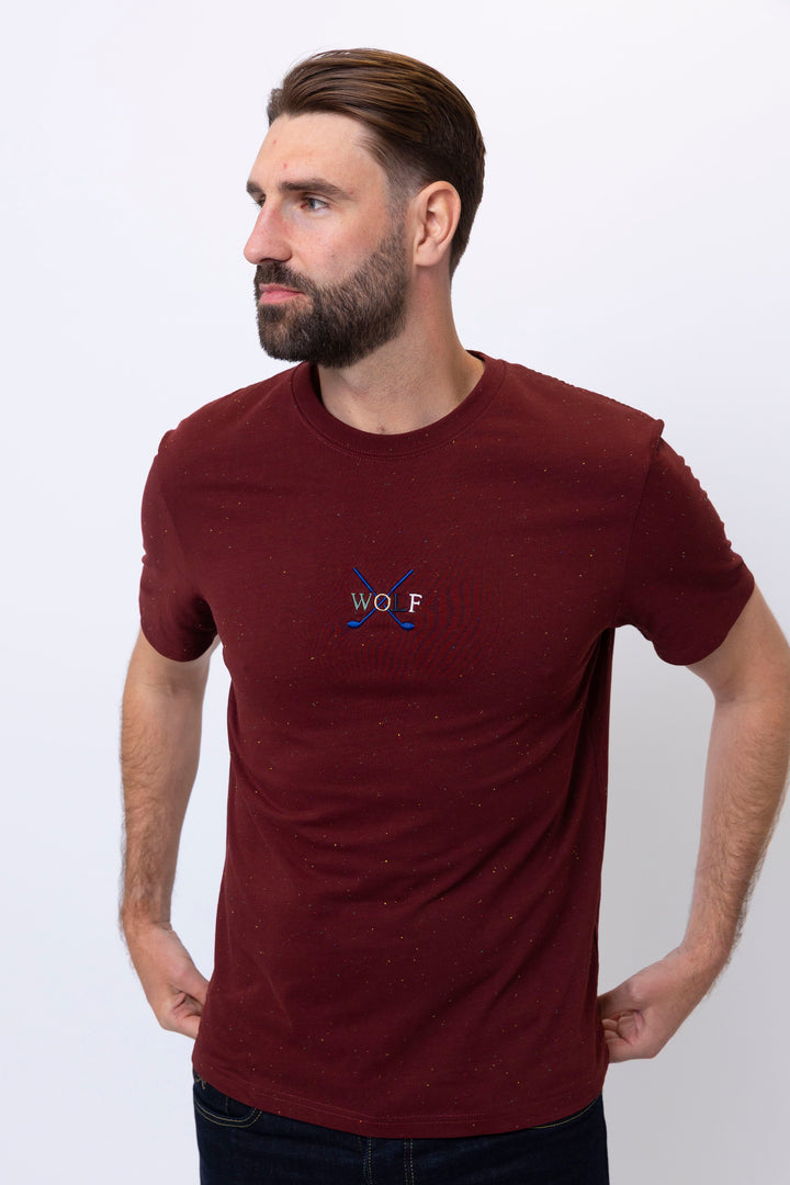 Boston Short Sleeve T-Shirt in Burgundy