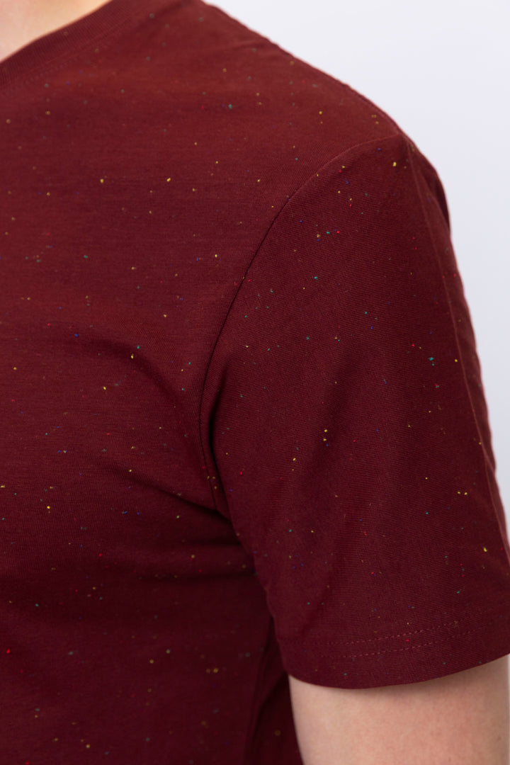 Boston Short Sleeve T-Shirt in Burgundy