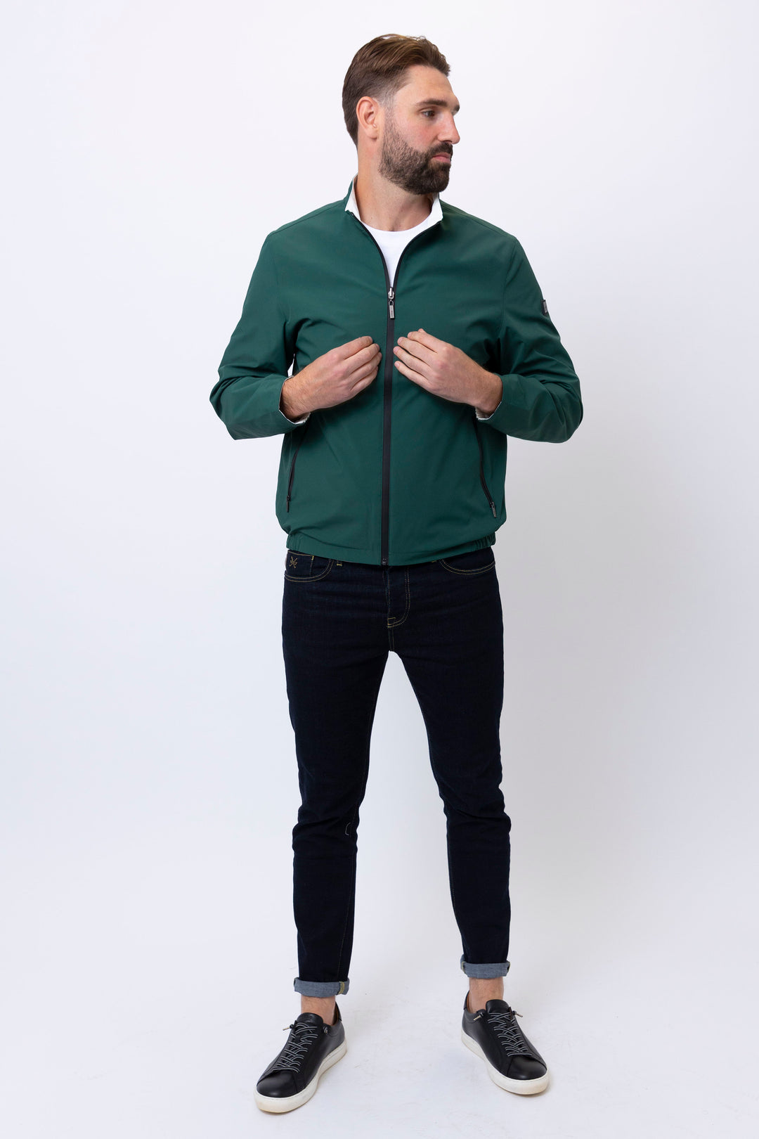 Milano Reversible Jacket in Green/White