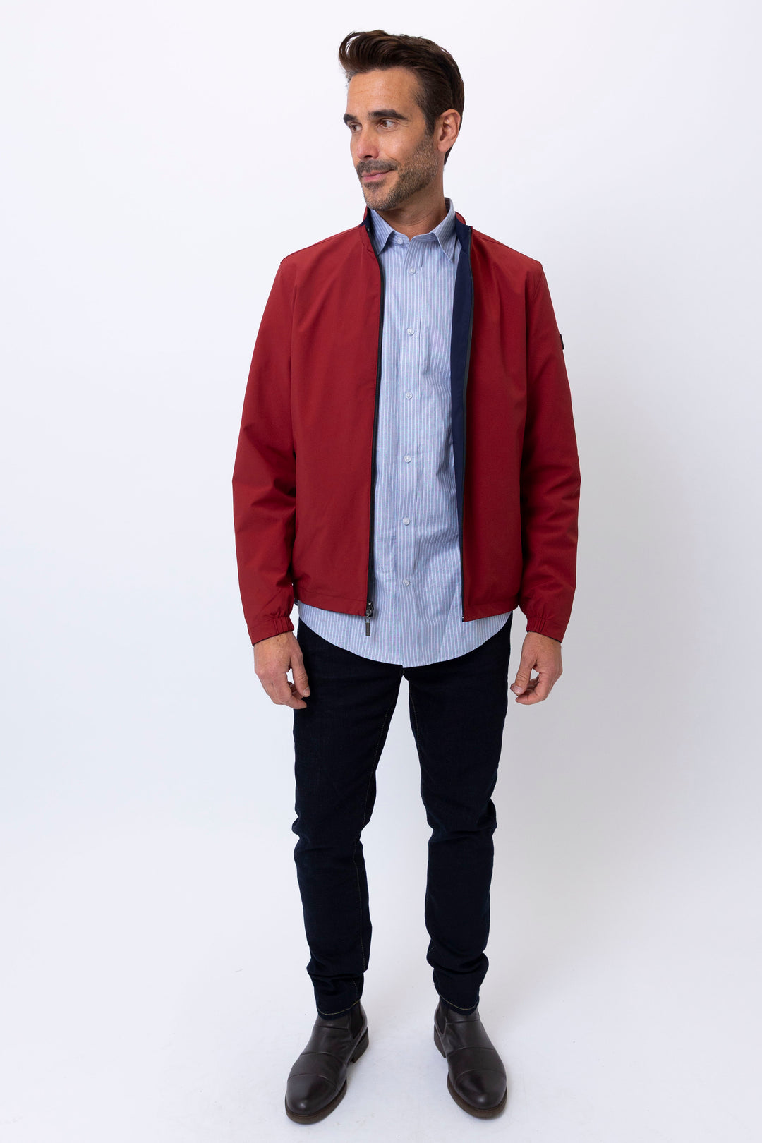 Milano Reversible Jacket in Red/Navy