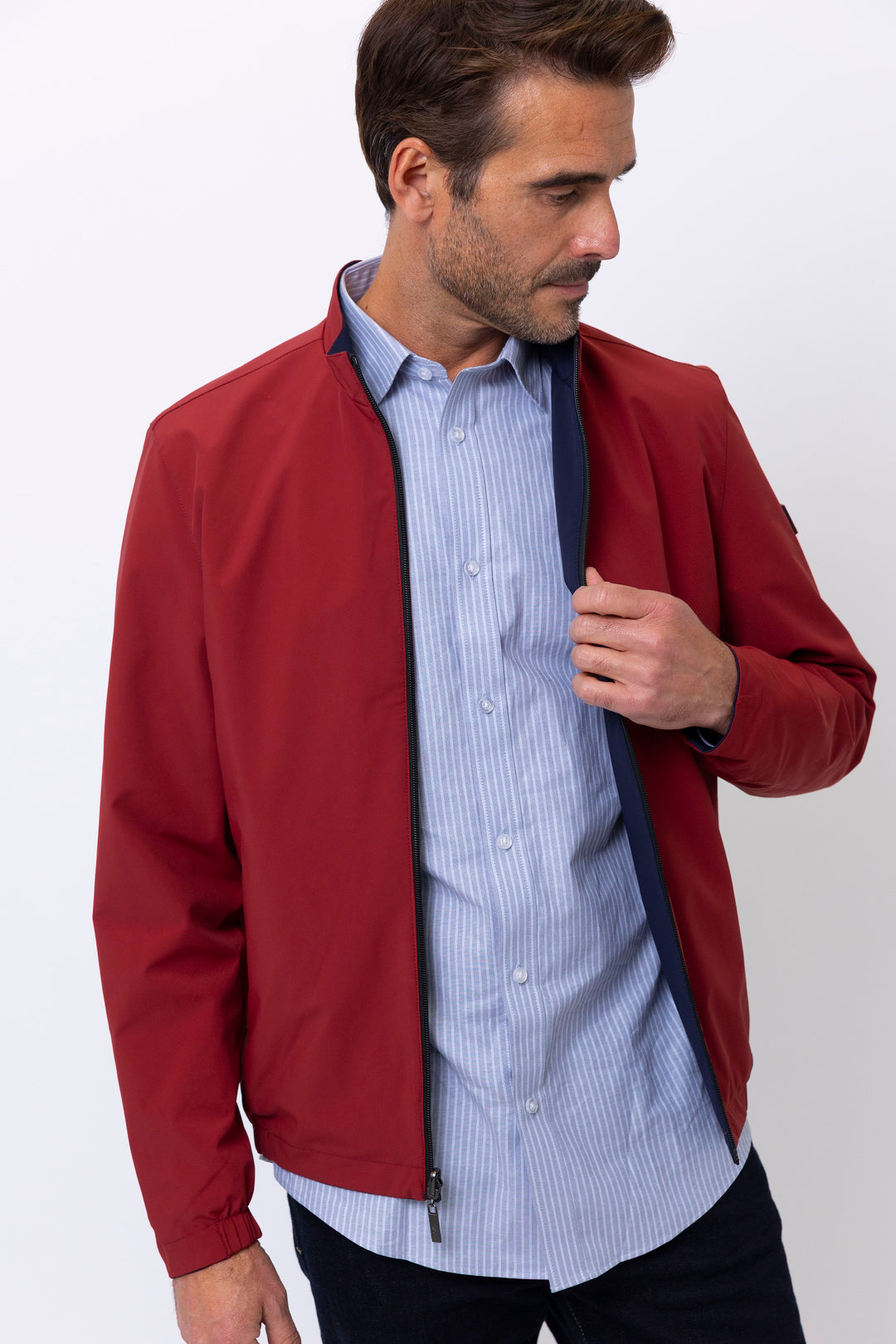 Milano Reversible Jacket in Red/Navy