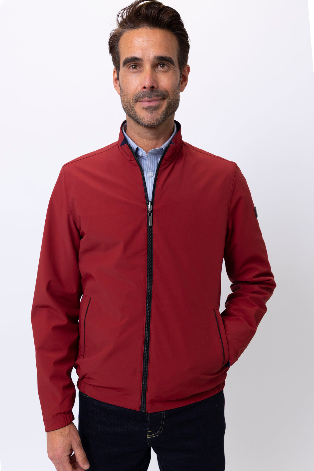 Milano Reversible Jacket in Red/Navy