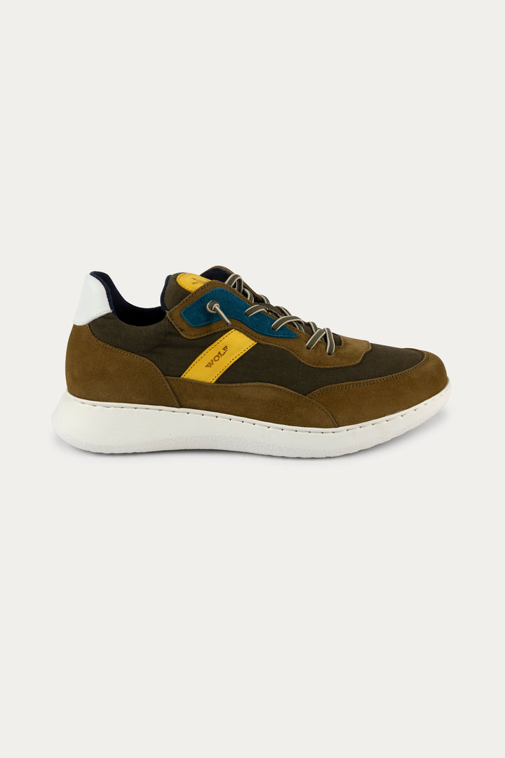 Notting Leather Trainers in Dark Green