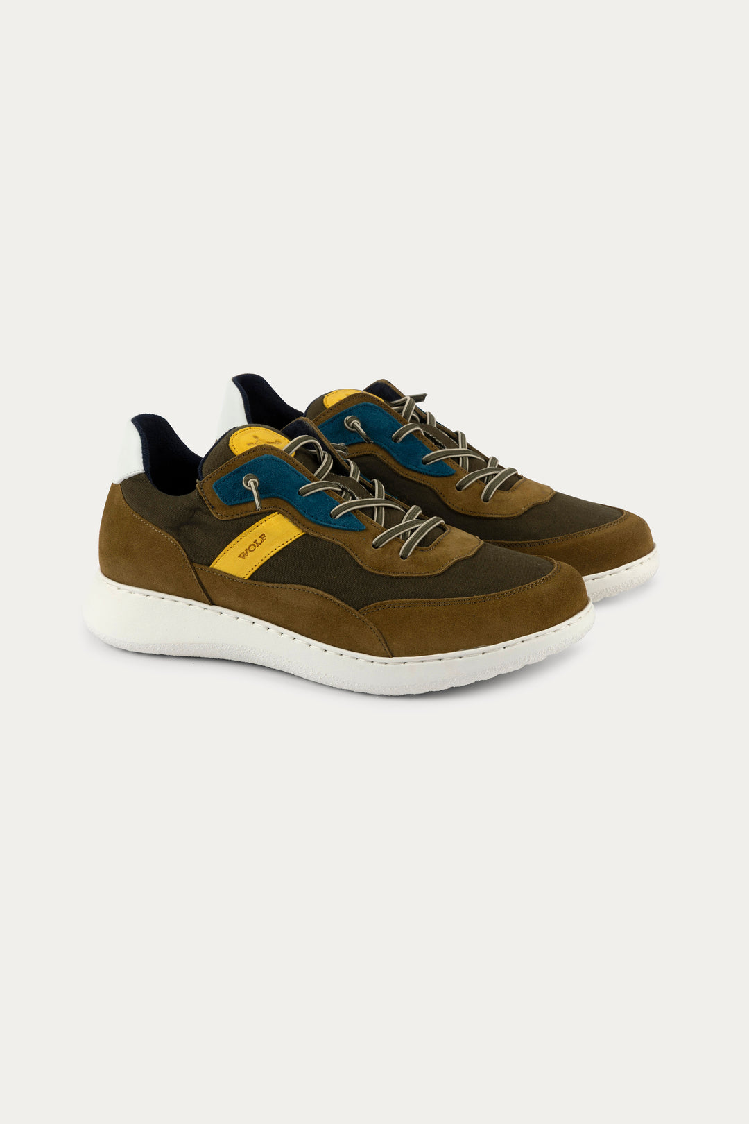 Notting Leather Trainers in Dark Green