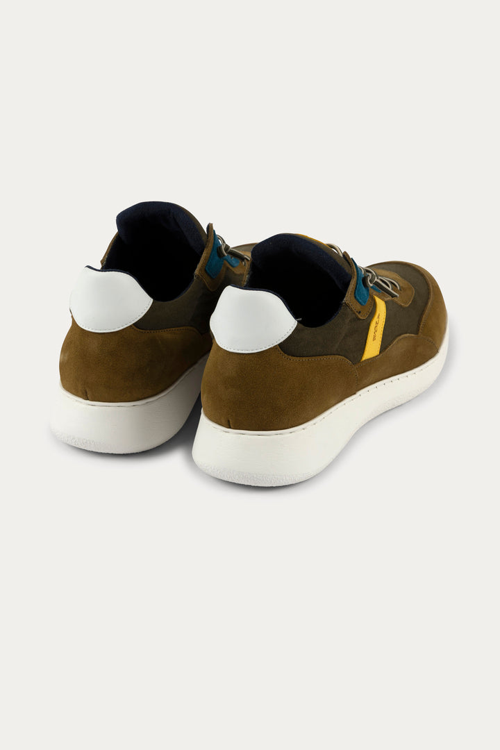 Notting Leather Trainers in Dark Green