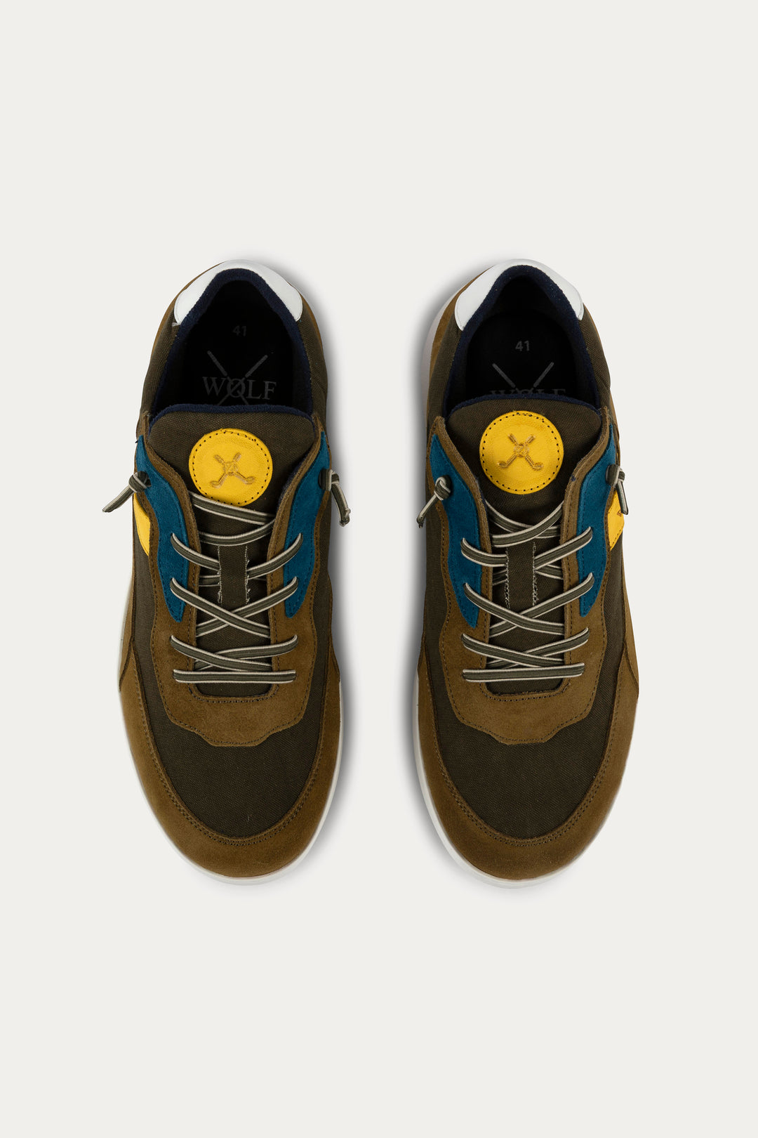 Notting Leather Trainers in Dark Green