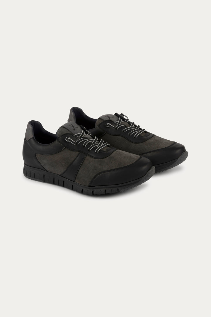 Kilburn Leather Trainers in Grey