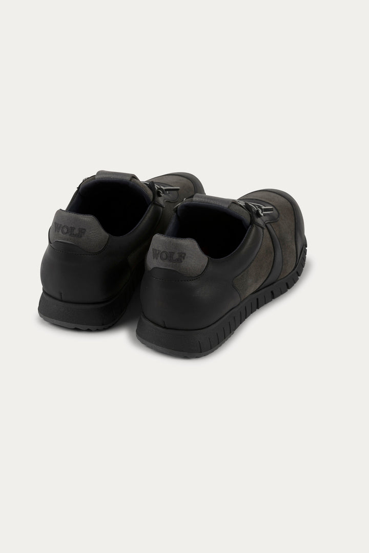 Kilburn Leather Trainers in Grey