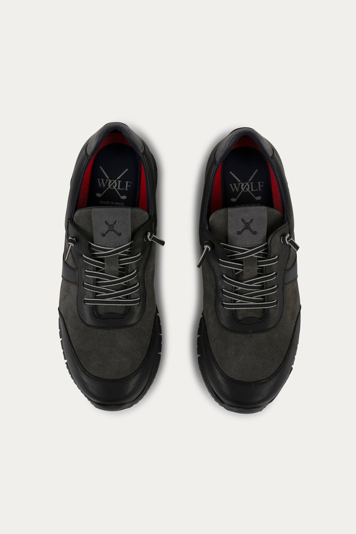 Kilburn Leather Trainers in Grey