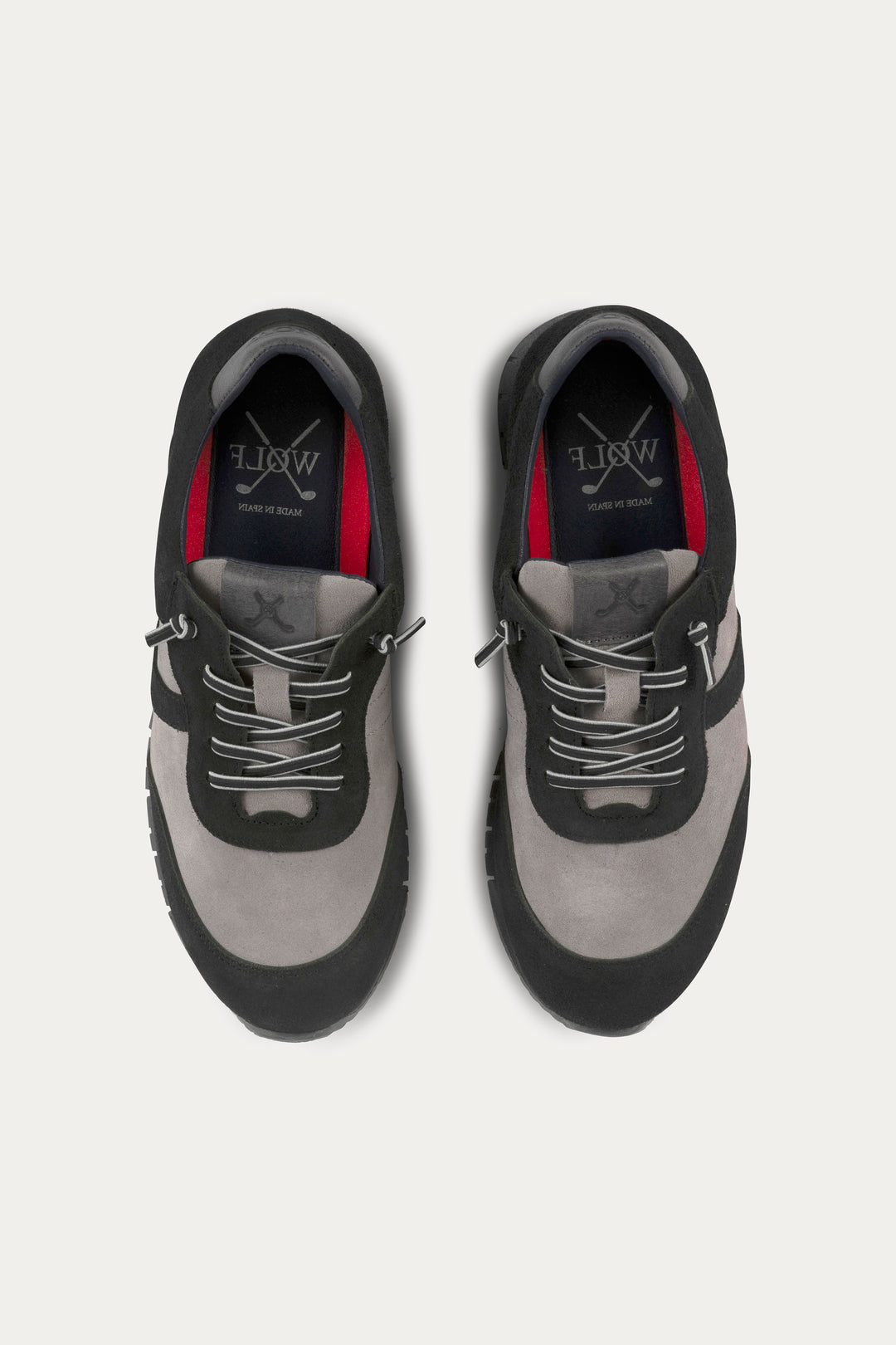 Kilburn Leather Trainers in Light Grey