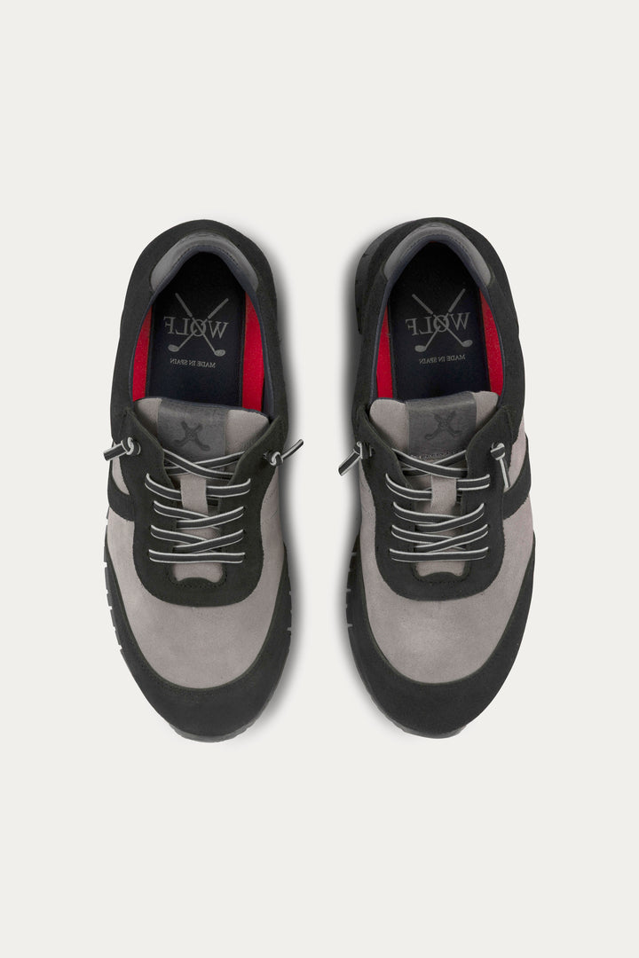 Kilburn Leather Trainers in Light Grey