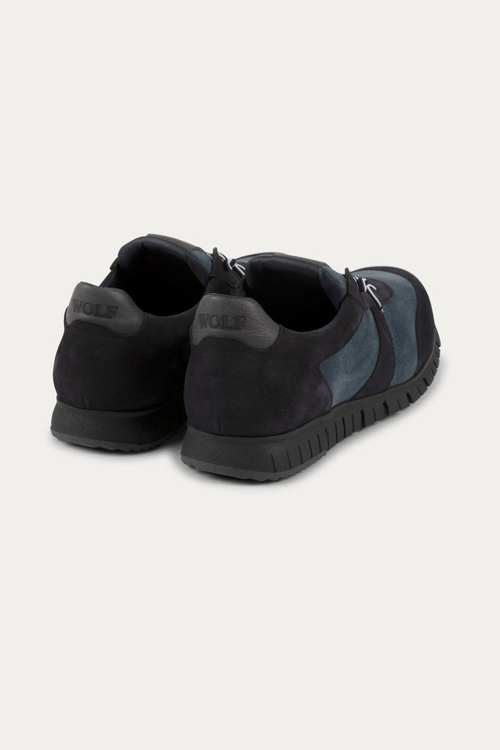 Kilburn Leather Trainers in Blue