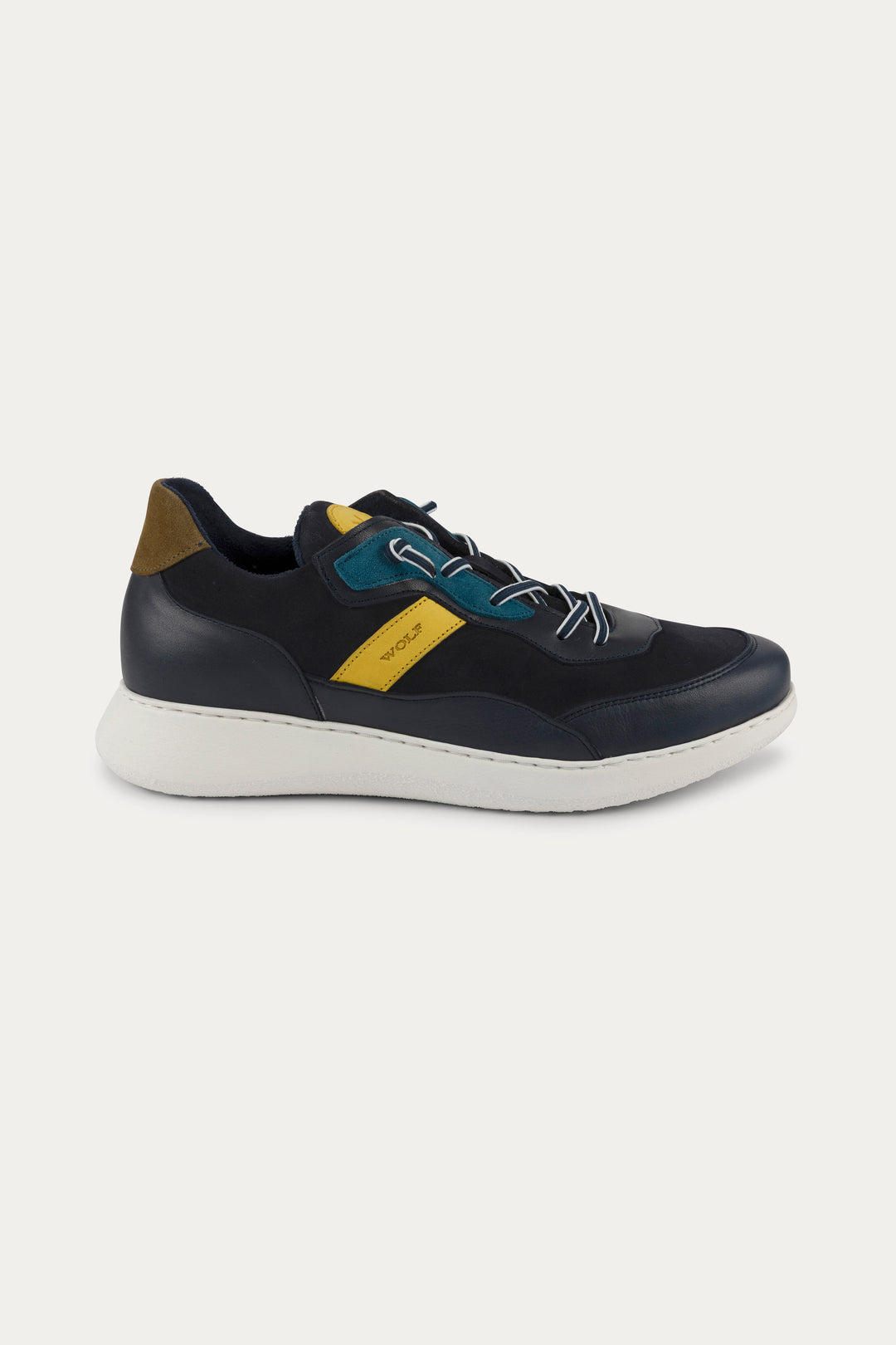 Notting Leather Trainers in Blue