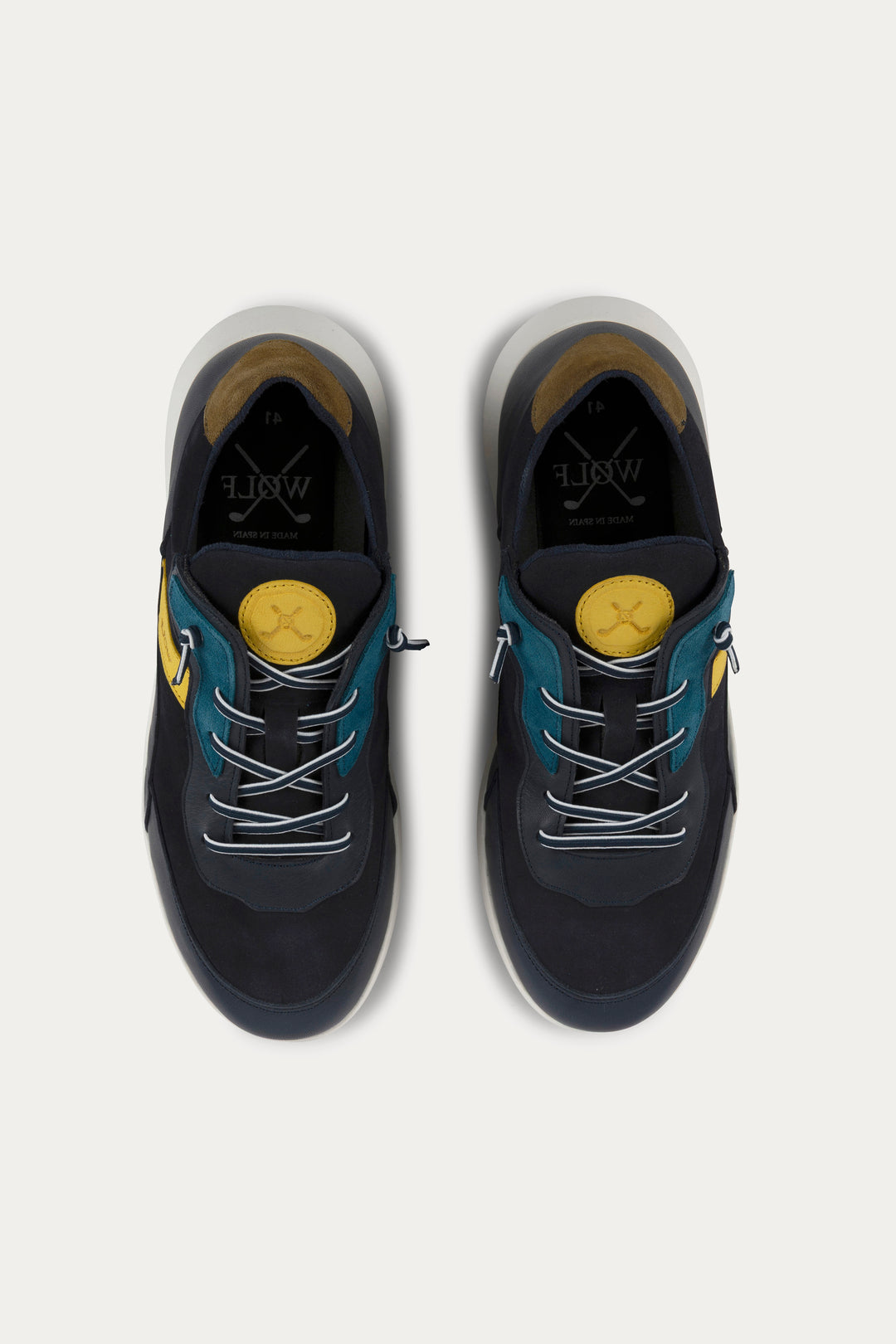 Notting Leather Trainers in Blue