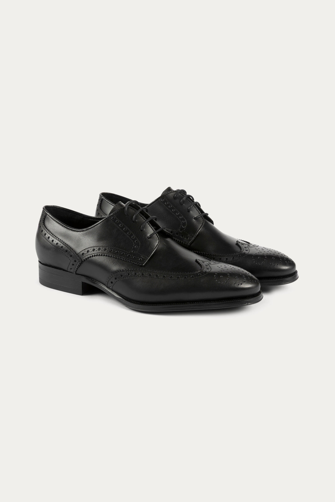 Brogue Leather Dress Shoes in Black