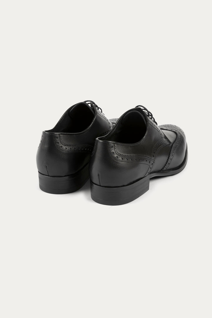 Brogue Leather Dress Shoes in Black