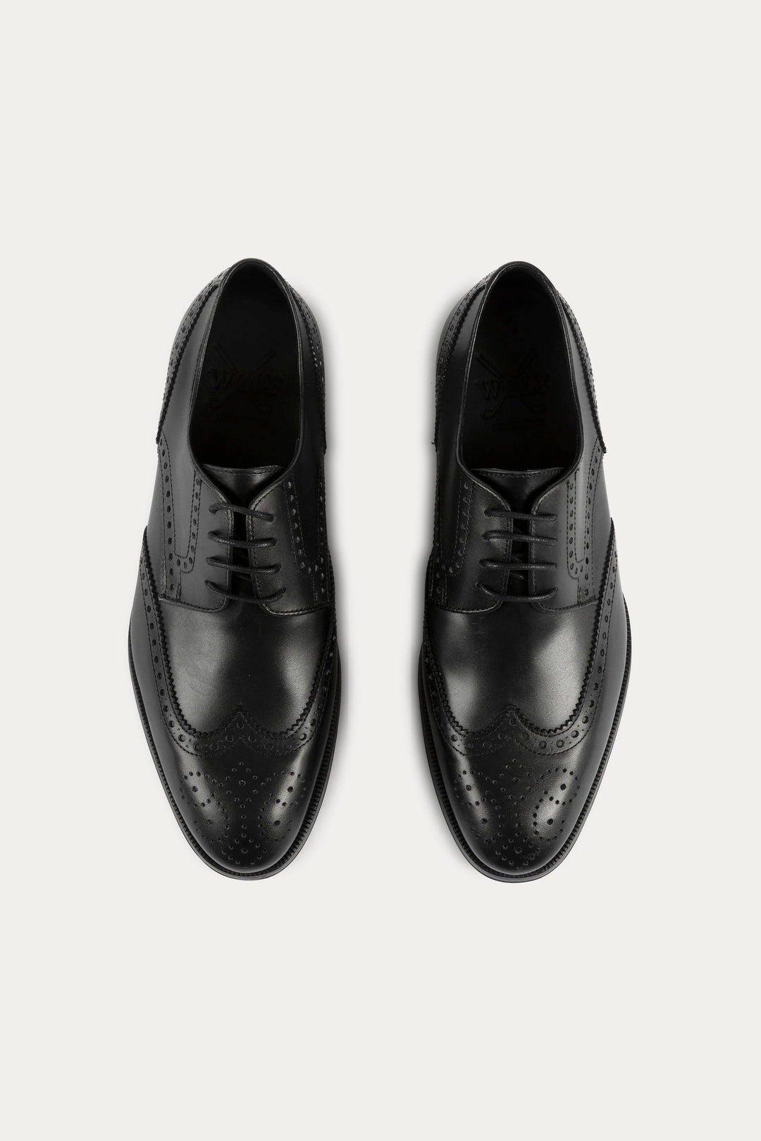 Brogue Leather Dress Shoes in Black
