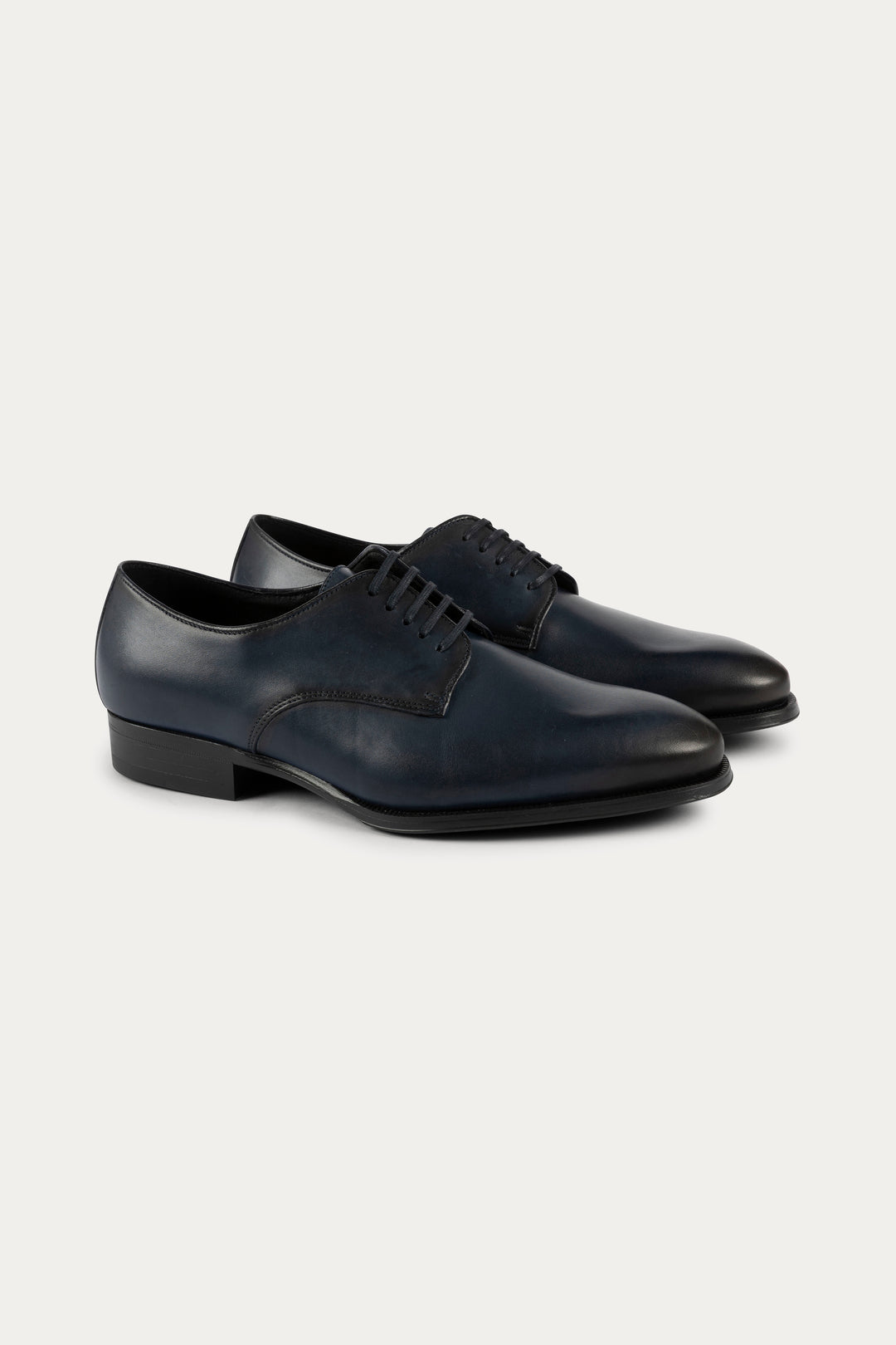 Derby Leather Dress Shoes in Navy