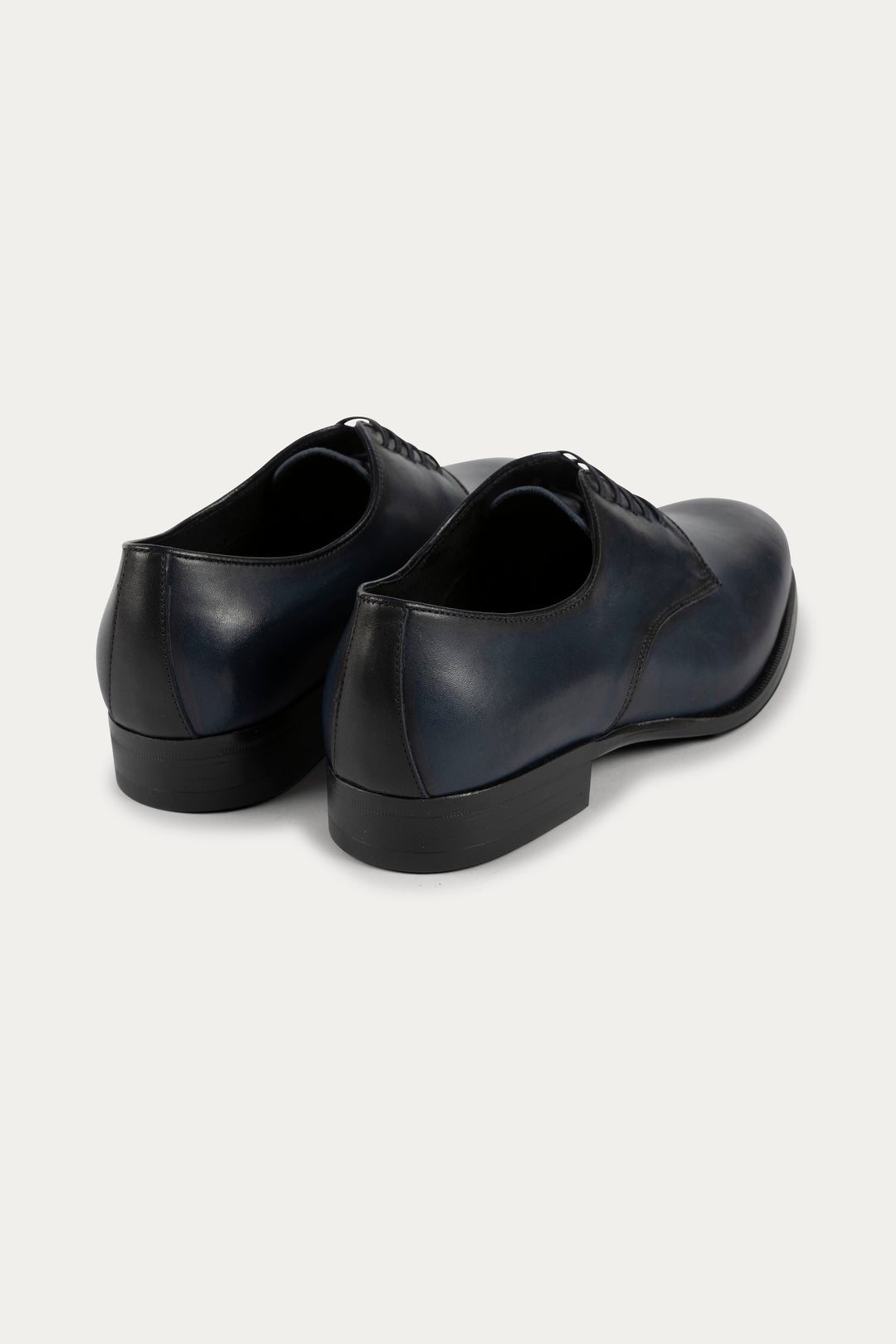 Derby Leather Dress Shoes in Navy