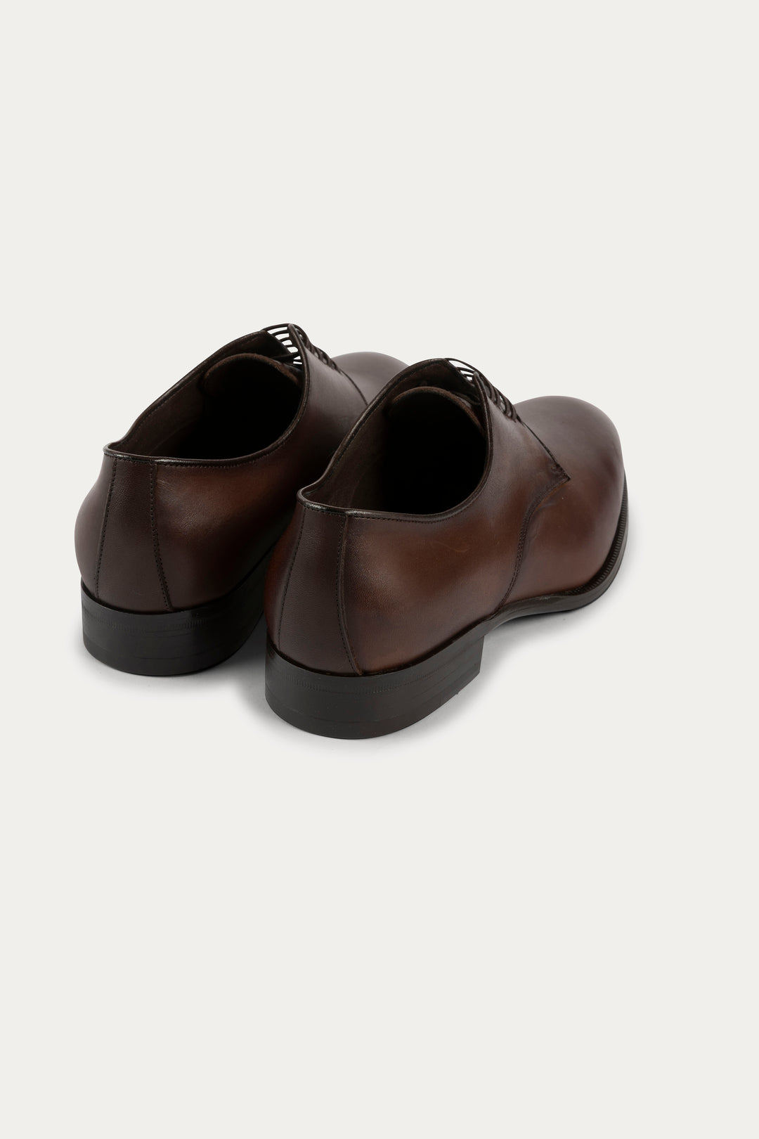 Derby Leather Dress Shoes in Dark Brown