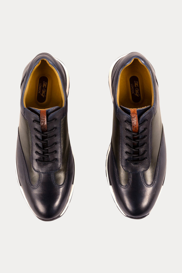 Westminster Leather Smart Trainers in Black