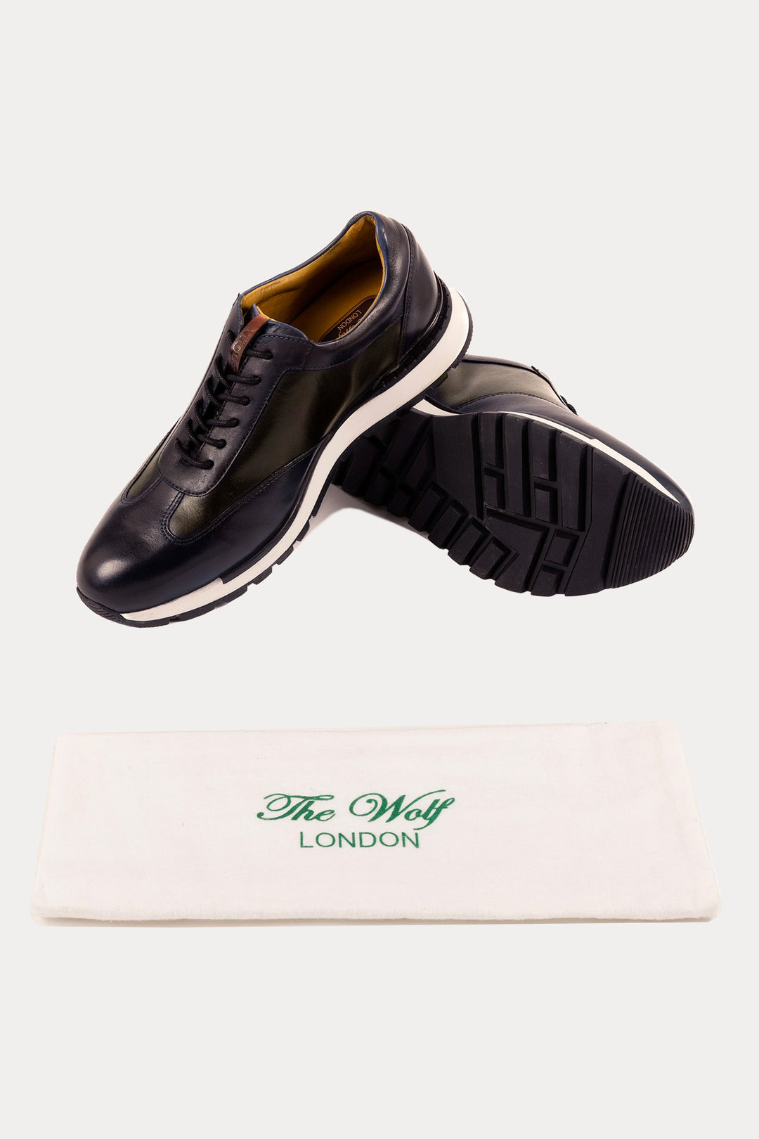 Westminster Leather Smart Trainers in Black