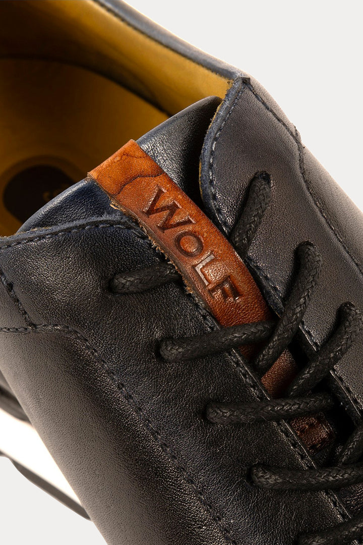 Westminster Leather Smart Trainers in Black