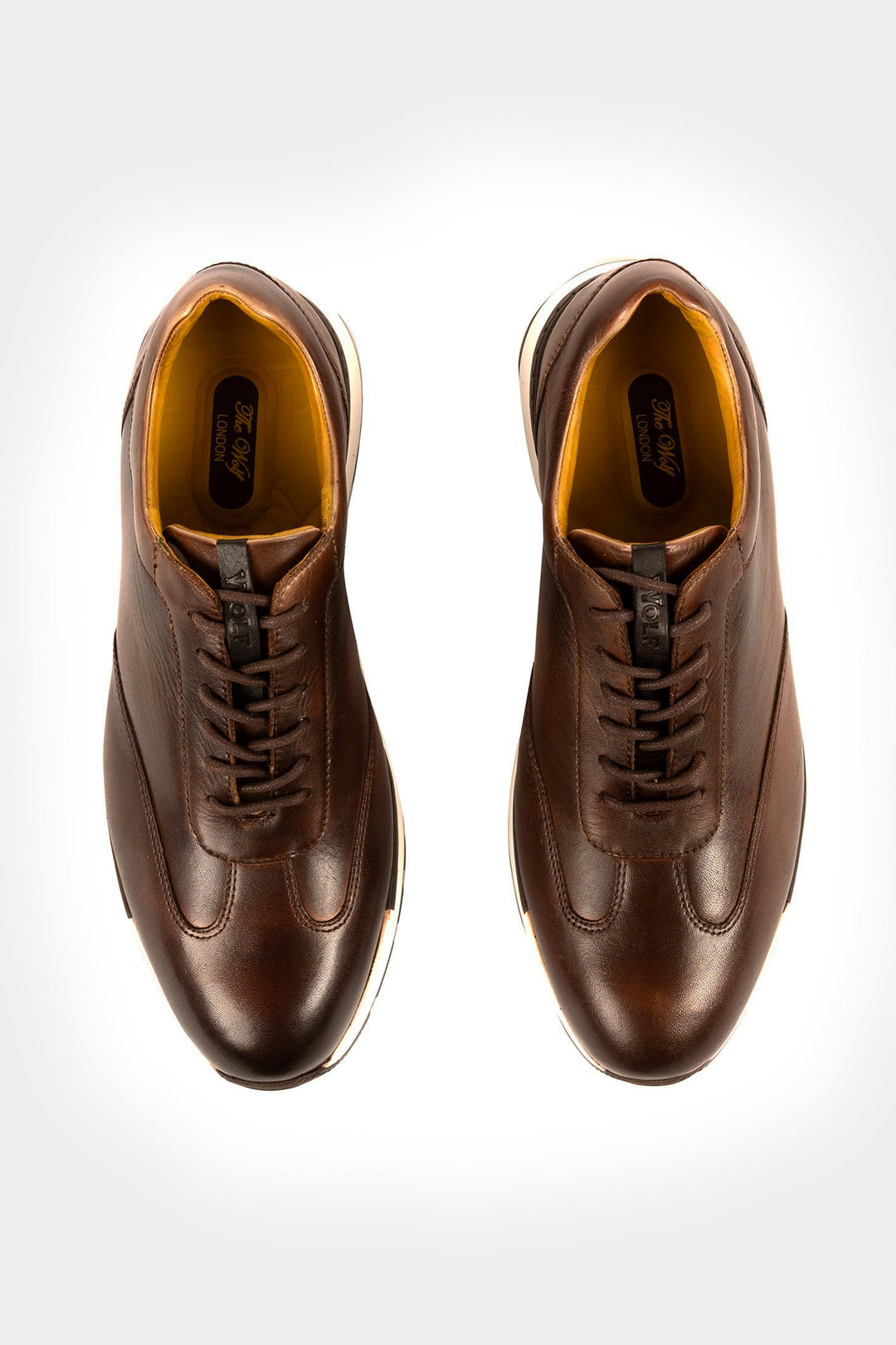 Westminster Leather Smart Trainers in Dark Brown