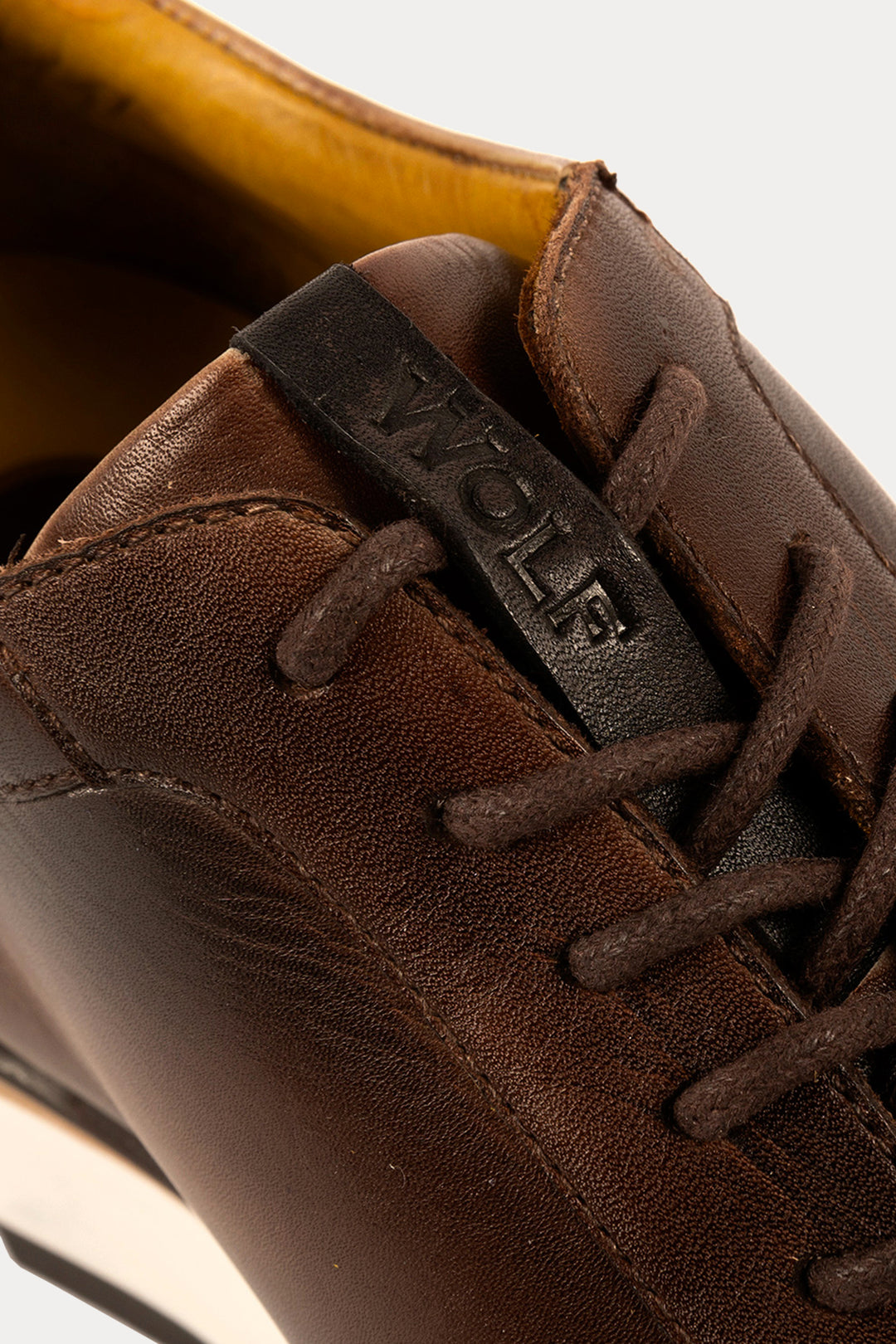 Westminster Leather Smart Trainers in Dark Brown