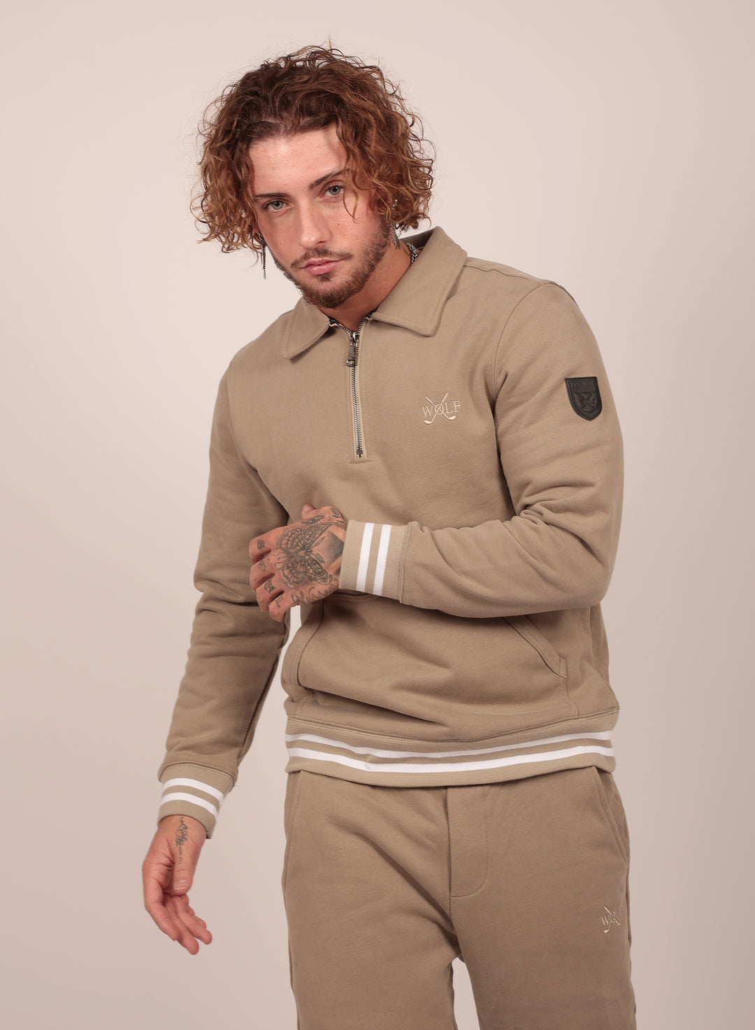 Signature Tracksuit Set in Cream