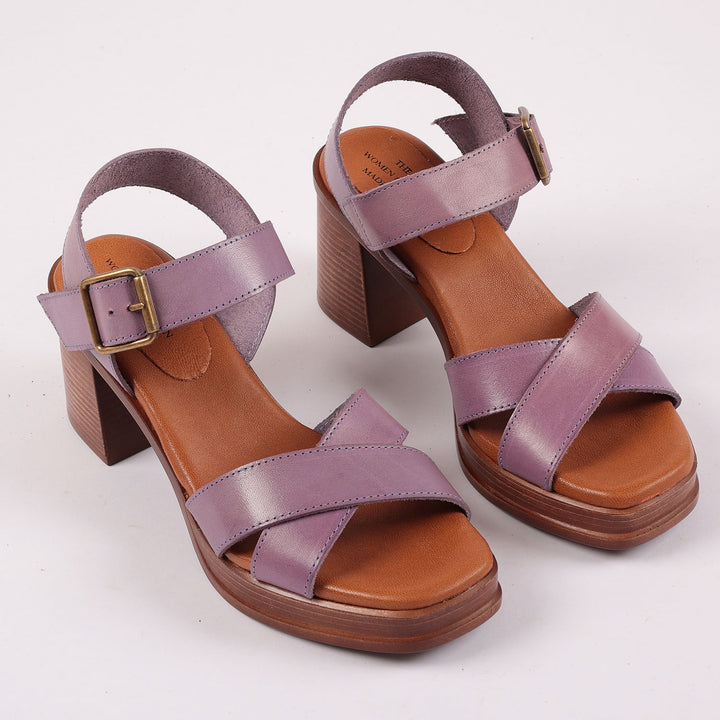 Brighton Leather Sandals in Light Purple