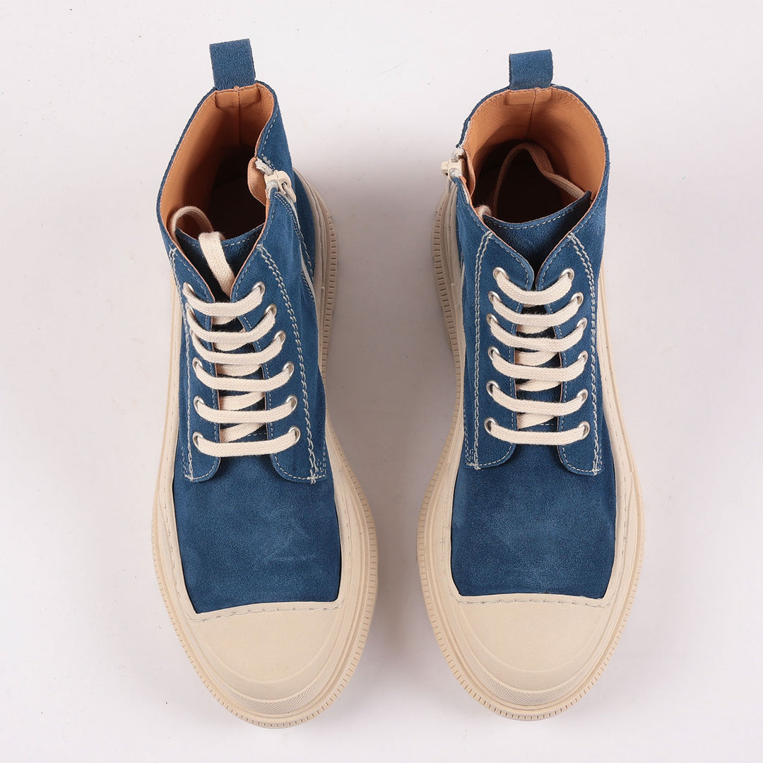 Covent Garden Suede Boots in Navy