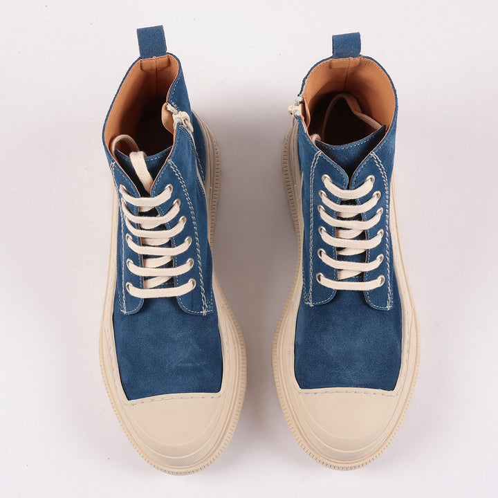 Covent Garden Suede Boots in Navy