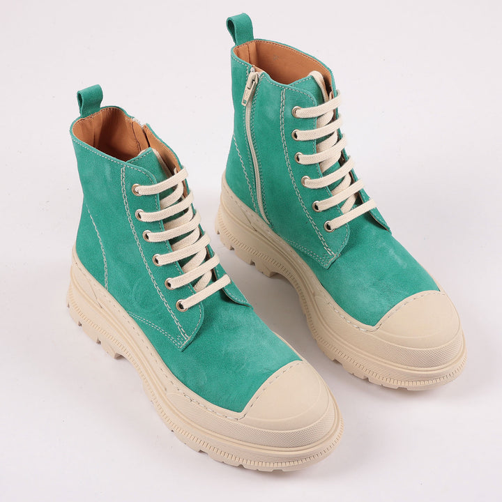 Covent Garden Suede Boots in Emerald