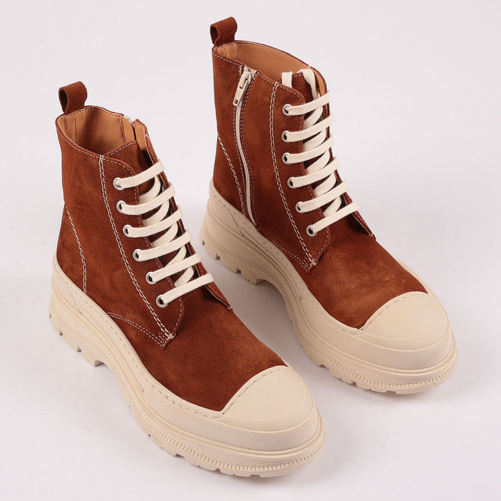 Covent Garden Suede Boots in Mocha Brown