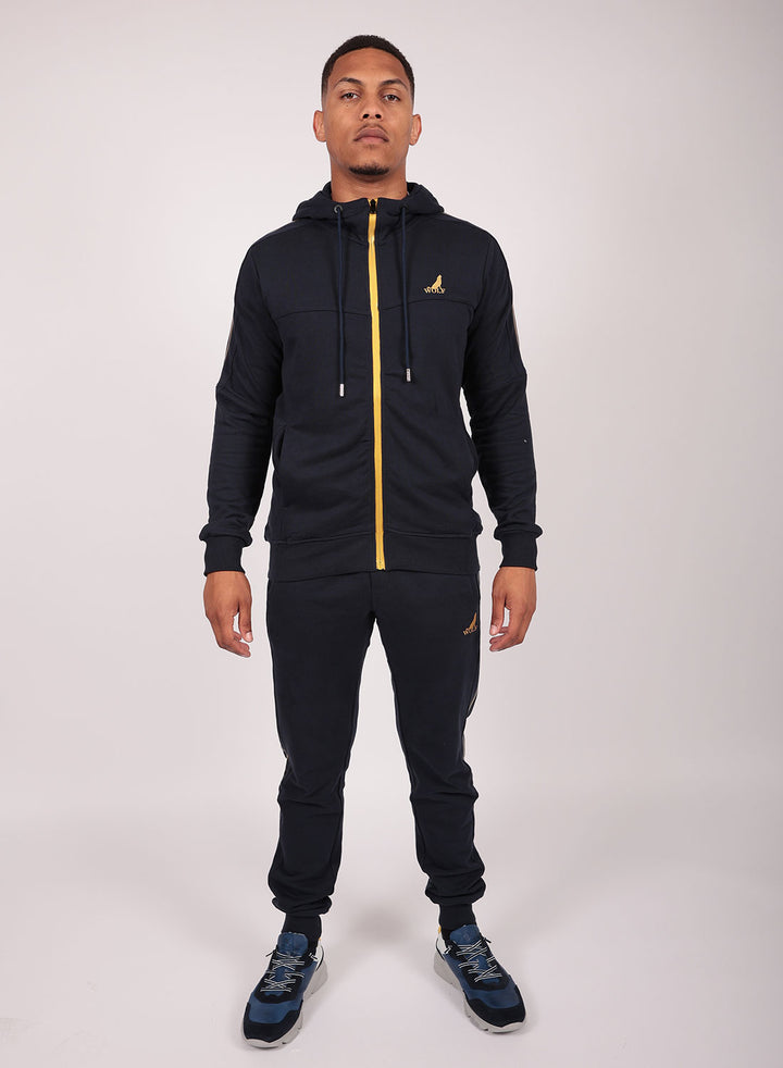 Golden Tracksuit Set in Navy