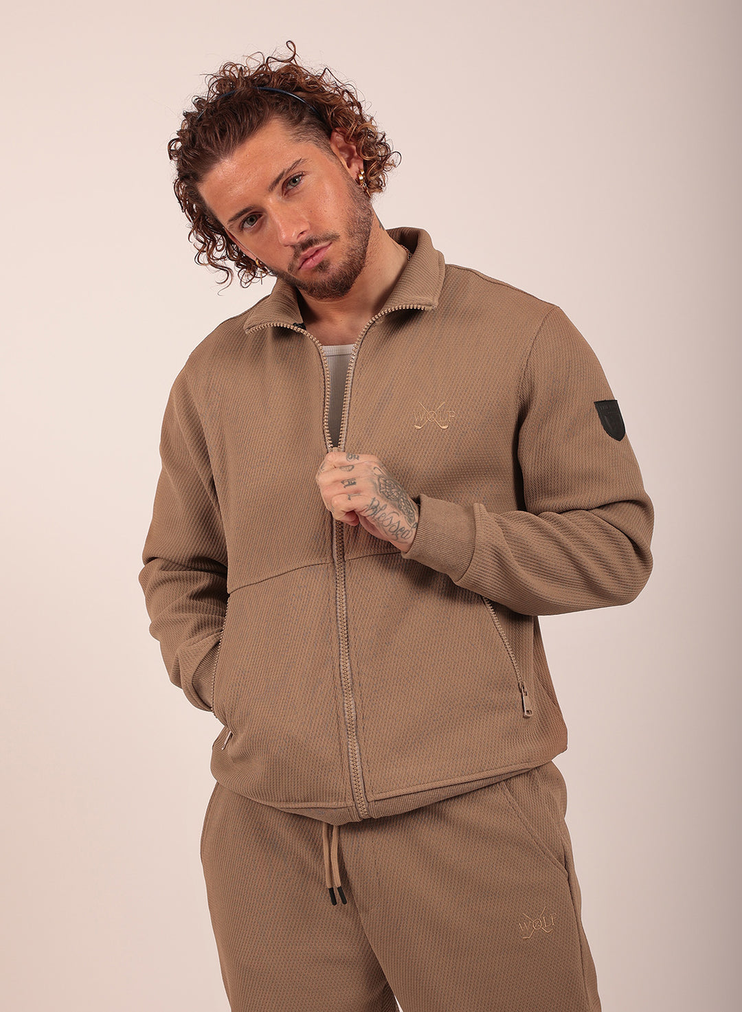 Classic Tracksuit Set in Mocha