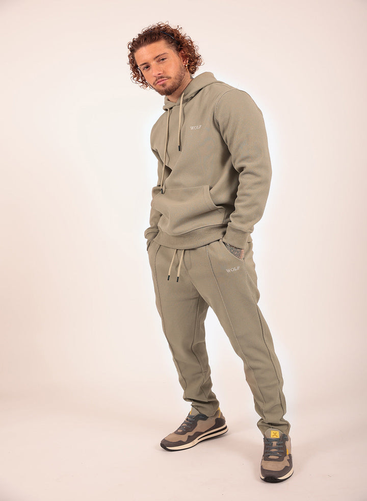 Airy Tracksuit Set in Beige