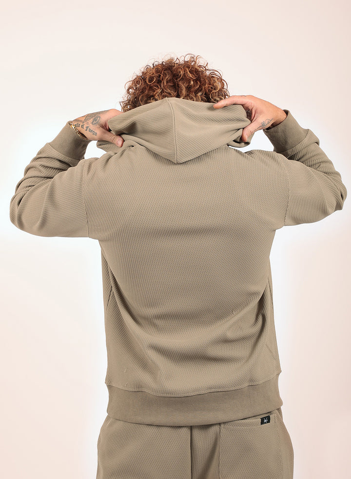 Airy Tracksuit Set in Beige