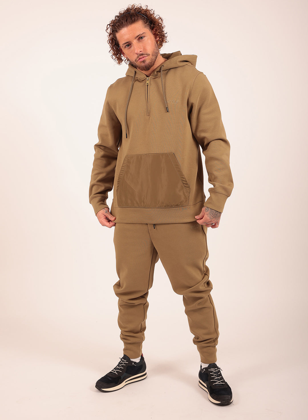 Relaxed Tracksuit Set in Brown