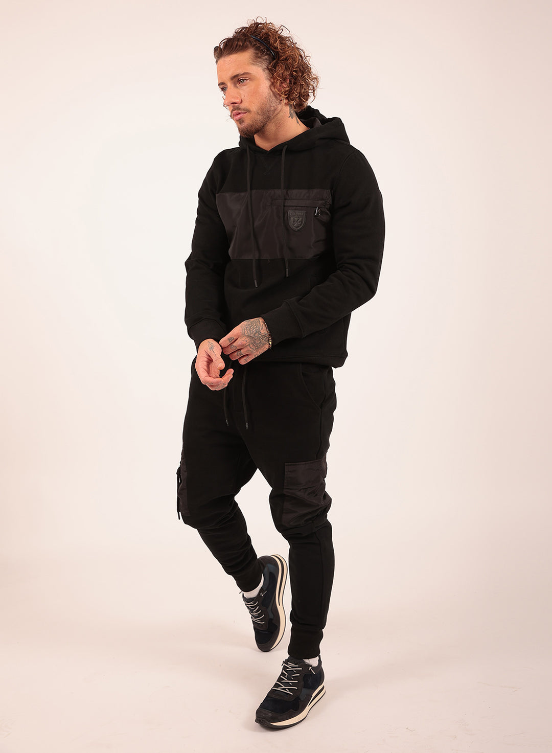 Heritage Tracksuit Set in Black