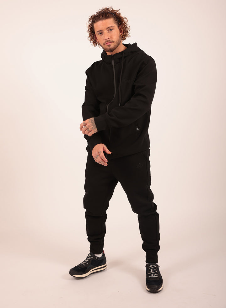 Tech Performance Tracksuit Set in Black