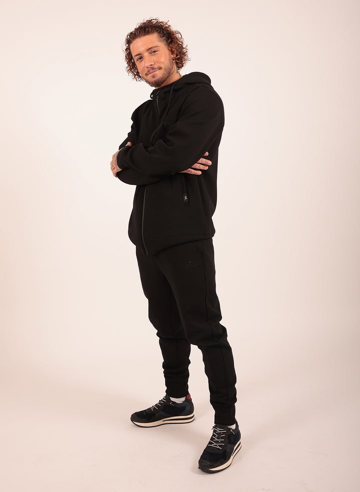 Tech Performance Tracksuit Set in Black