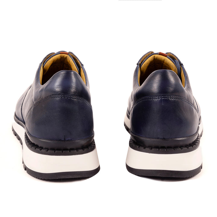 Westminster Leather Smart Trainers in Navy