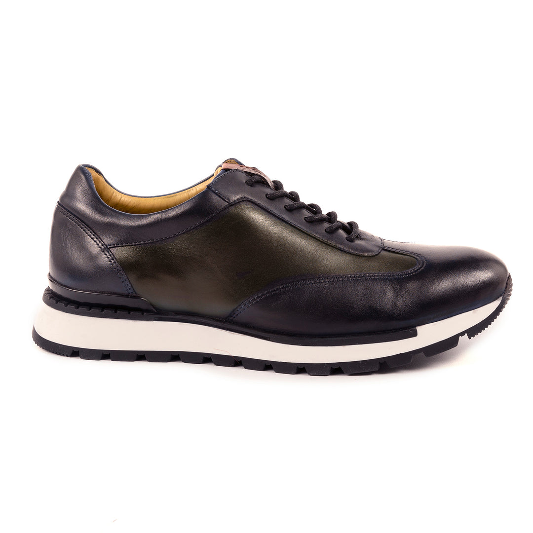 Westminster Leather Smart Trainers in Black