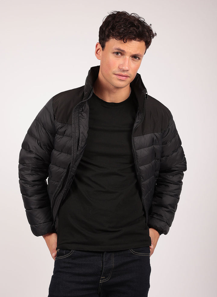 Casual Puffer Jacket in Black