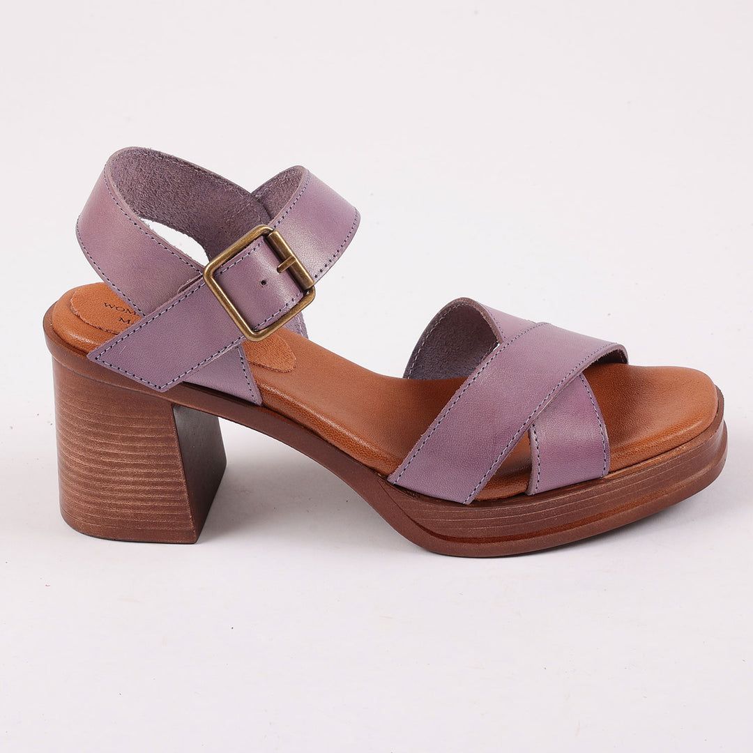 Brighton Leather Sandals in Light Purple
