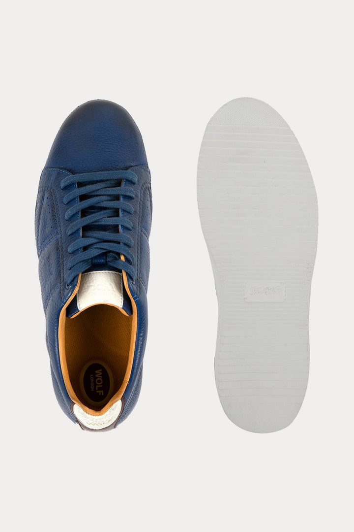 Battersea Park Leather Trainers in Blue