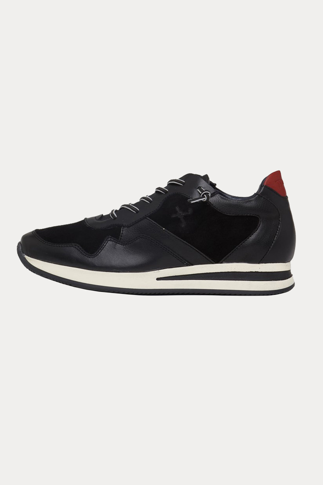 Bond Street Leather Trainers in Black